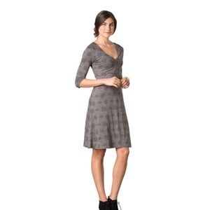 Toad&Co Rosalinda Dress Gray Organic Cotton‎ Tencel Eco Travel Sz M Outdoor